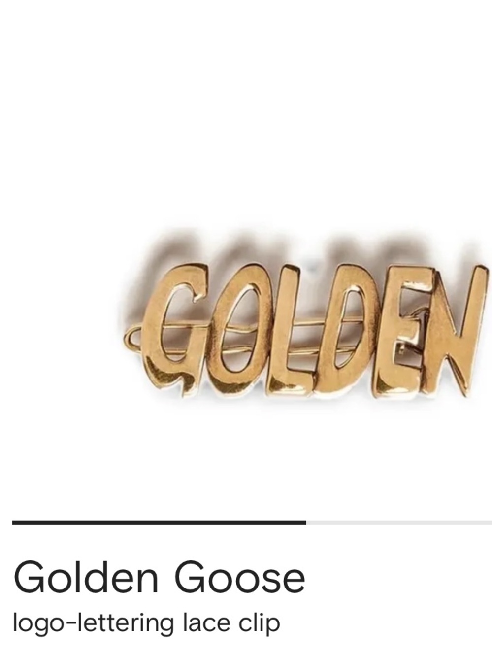 Golden Goose Gold-tone 'GOLDEN' Logo Brooch Pin